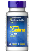 Puritan's Pride Acetyl L-Carnitine Hcl 500 mg 60 Caps