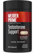 Weider Prime Support for Men Supports Energy Strength Focus Stress Lean Muscle 60 Capsules