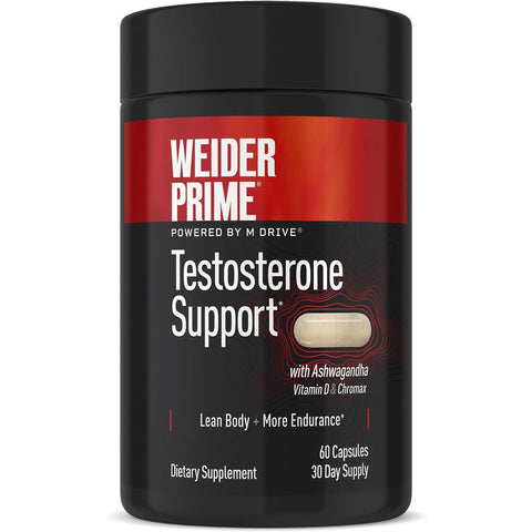 Weider Prime Support for Men Supports Energy Strength Focus Stress Lean Muscle 60 Capsules