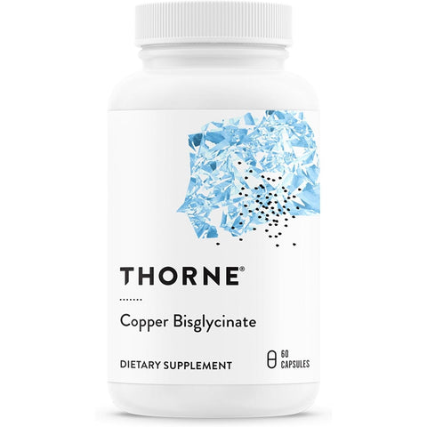 THORNE TRAACS Copper Bisglycinate Mineral Nerve & Skin Health 60 Caps