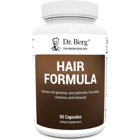 Dr. Berg All-in-One Vitamins for Hair Skin & Nails with Biotin Saw Palmetto DHT Blocker 90 Caps