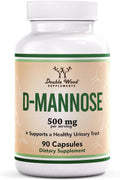 Double Wood D Mannose 500mg - 99.9% Purity Tested for Urinary Tract 90 Caps