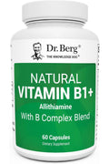 Dr. Berg Natural Vitamin B1 B6 B12 Complex Allithiamine Vitamin B1 Thiamin, Niacin, Folate, Magnesium & More - 60 Caps
