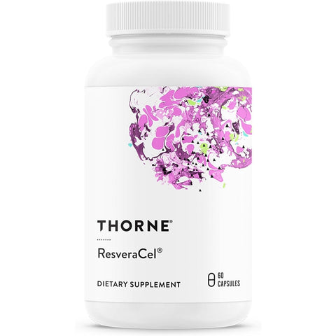 THORNE - ResveraCel - Nicotinamide Riboside with Quercetin Phytosome & Resveratrol - Supports Healthy Aging 60 Caps