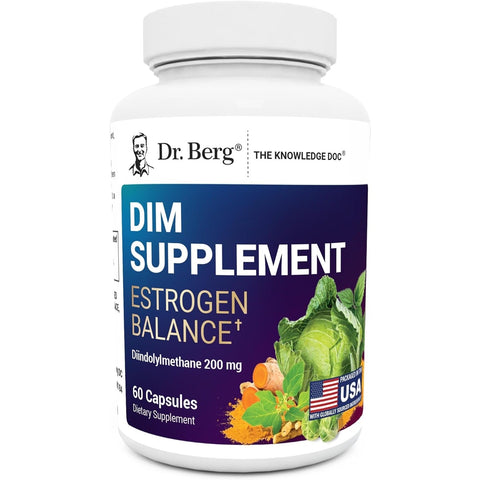 Dr. Berg DIM Estrogen Balance Women with Diindolylmethane Menopause 60 Caps