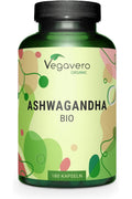 Vegavero Organic Ashwagandha Capsules | 2010 mg Root Powder | 180 Vegan Pills | Standardised 2% Withanolides | Lab-Tested | NO Additives | Vegan