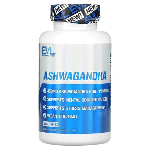 EVLution Nutrition Ashwagandha 450 mg 30 Veggie Capsules
