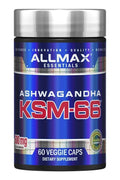 ALLMAX Essentials Ashwagandha KSM66 60 Caps - cGMP Registered Facility