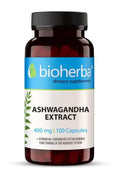Bioherba Ashwagandha 400 mg – 100 Capsules | High-Strength Root Extract for Daily Support – 1600 mg Daily Serving