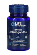Life Extension Optimized Sensoril Ashwagandha - Healthy Stress Response Focus Memory Stress Relief - Vegetarian 60 Caps