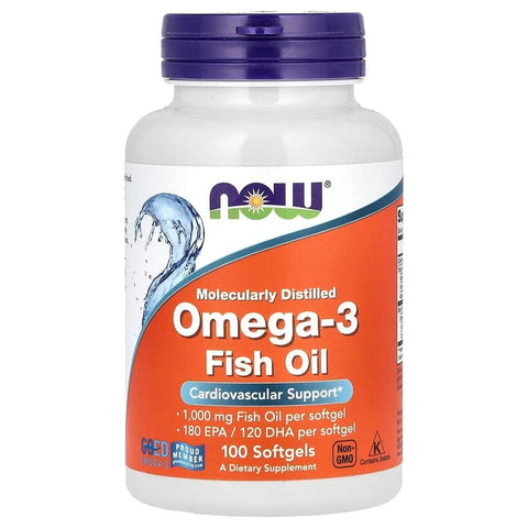 Now Foods Omega 3 Fish Oil EPA DHA 100 Softgels