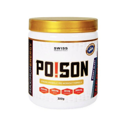 Swiss Poison Preworkout with Agmatine & Aakg Nitric oxide booster 300 Gr