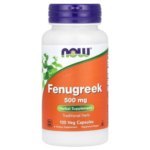 NOW Foods, Organic Fenugreek (Çemen otu ekstrat) 500 mg, 100 Veg Capsules