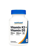 Nutricost Vitamin K2 + Vitamin D3 5000UI 120 Softgels