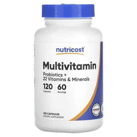 Nutricost Multivitamin Probiotics + 22 Vitamins & Minerals 120 Caps