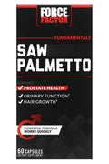 Force Factor Saw Palmetto Prostate Supplement Urinary Function, Prostate Relief & Hair Growth with BioPerine for Superior Absorption 60 Caps