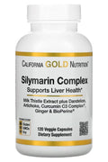 California Gold Nutrition Silymarin Complex Milk Thistle Extract Plus Dandelion, Artichoke, Curcumin C3 Complex Ginger and BioPerine 120 Veggie