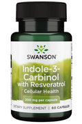Swanson Indole-3 Carbinol with Resveratrol 200 mg 60 Capsules
