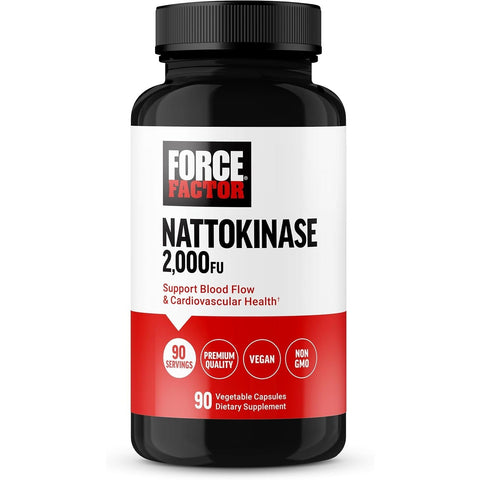 Force Factor Nattokinase Fermented Soybean Seed 2,000 Fu 90 Vegetable Capsules