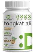 DEAL SUPPLEMENT Tongkat Ali Extract 300:1 400mg & Maca Root 400mg Ultra Strength Longjack Eurycoma Longifolia Peru Maca Men Health Performance 300 Cap