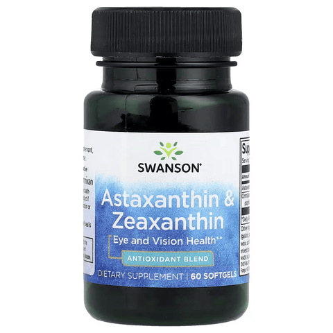 Swanson Astaxanthin & Lutein & Zeaxanthin Eye and Vision Health 60 Softgels