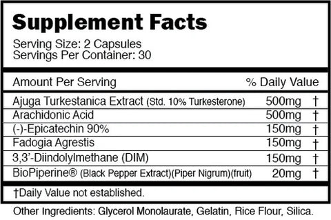 Centurion Labz LINGADRINE FADOGİA AGRESTİS DIM AJUGA TURKESTERONE MASS & STRENGTH 60 CAPS