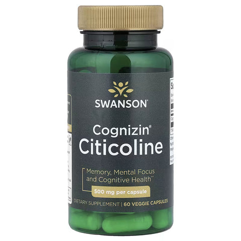 Swanson Cognizin Cdp Citicoline Memory Brain & Cognitive 60 Veggie Caps