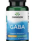 Swanson GABA Maximum Strength 750 mg 60 Veggie Strength