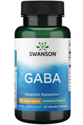Swanson GABA Maximum Strength 750 mg 60 Veggie Strength