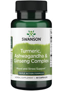 SWANSON Turmeric Ashwagandha American Ginseng Complex 60 Caps