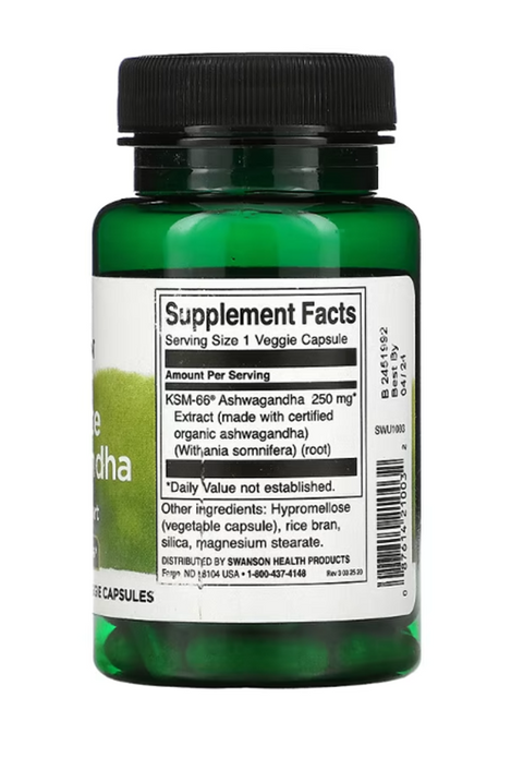 Swanson Ultimate Ashwagandha Ksm66 60 Kapsül - Supplementhane