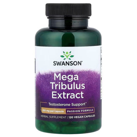 Swanson Vitamins Mega Tribulus terrestris Extract %20 saponins 250 mg 120 Vegan Capsules - Supplementhane