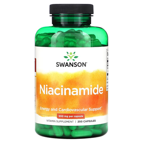 Swanson, Niacinamide, 500 mg, 250 Capsules - Non flush
