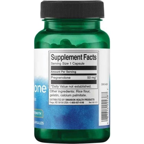 Swanson, Pregnenolone, Super Strength, 50 mg, 60 Capsules