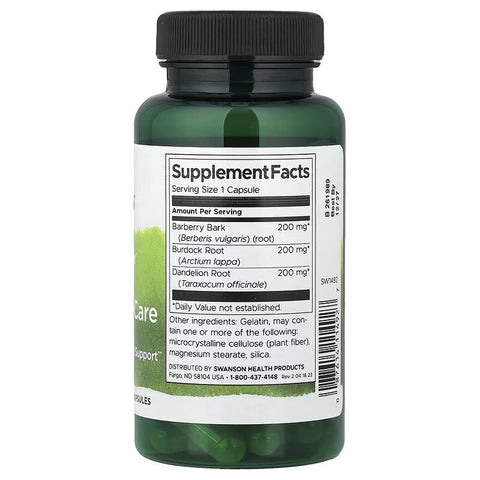 Swanson, Full Spectrum Herbal Gallbladder Care Dandelion ,  Burdock Detox Liver 60 Capsules