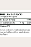 THORNE - Zinc Picolinate Immune Healthy Skin & Eyes 30 mg 60 Caps