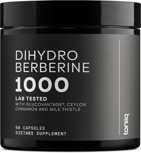 Toniiq Dihydroberberine Blood sugar Glucovantage Ceylon Cinnamon And Milk Thistle 50:1 Lab Tested 60 Caps - Supplementhane