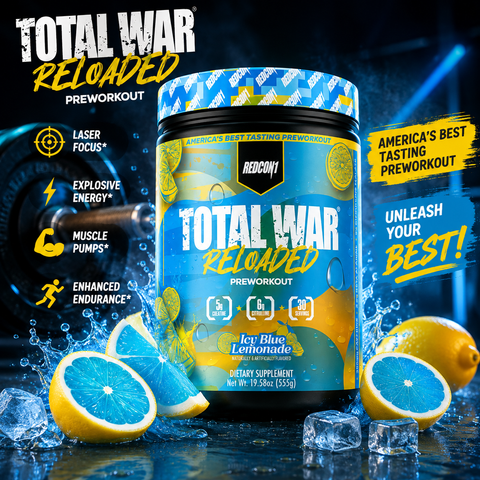 Redcon1 TOTAL WAR Reloaded Preworkout Icy Blue Lemon 555 g