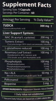 Tudca  Nac Turmeri̇c Li̇v52 Max 60 Caps 300mg  Liver Dtox