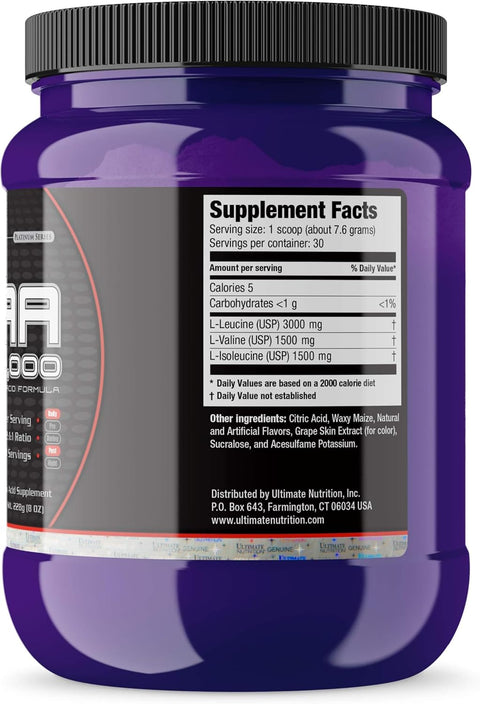 Ultimate Nutrition BCAA Powder 12000 Grape 30 Servings