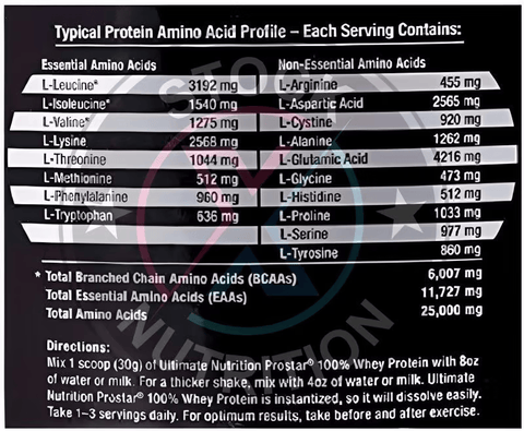 Ultimate Nutrition PROSTAR 100% WHEY PROTEIN - 4.5KG - 151 Servis