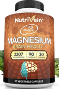 Nutrivein Magtein Magnesium L-Threonate Glycinate Taurate Brain Sleep Mood Recovery 2207 mg 90 Caps
