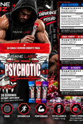 Insane Labz Psychotic Preworkout Energy Focus and Endurance with Beta Alanine Creatine Monohydrate DMAE 30 Pack Variety