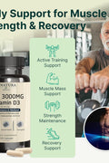 VINATURA HMB 3000mg Muscle Defense with HMB Beta-Hydroxy Beta-Methylbutyrate Vitamin D3 1600 IU Labs Tested NSF Certified for Sport - 120 Caps