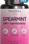 VINATURA Spearmint with DIM & Saw Palmetto Vitamin B5 Zinc Hair Women Health & Skin 60 Capsules