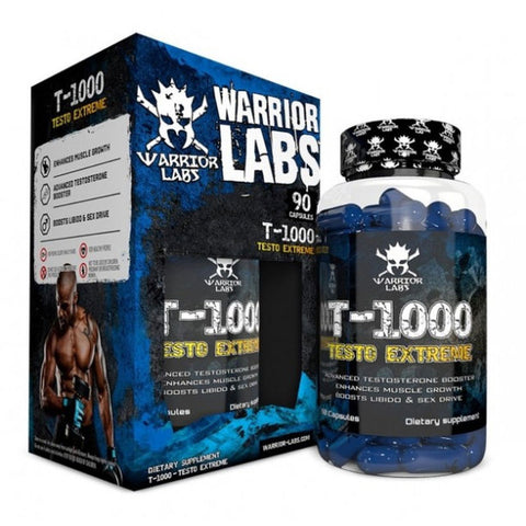 Warrior Labs T-1000 Testo Booster - Tribulus , Beta Ecdysterone , Apinenin 90 Caps