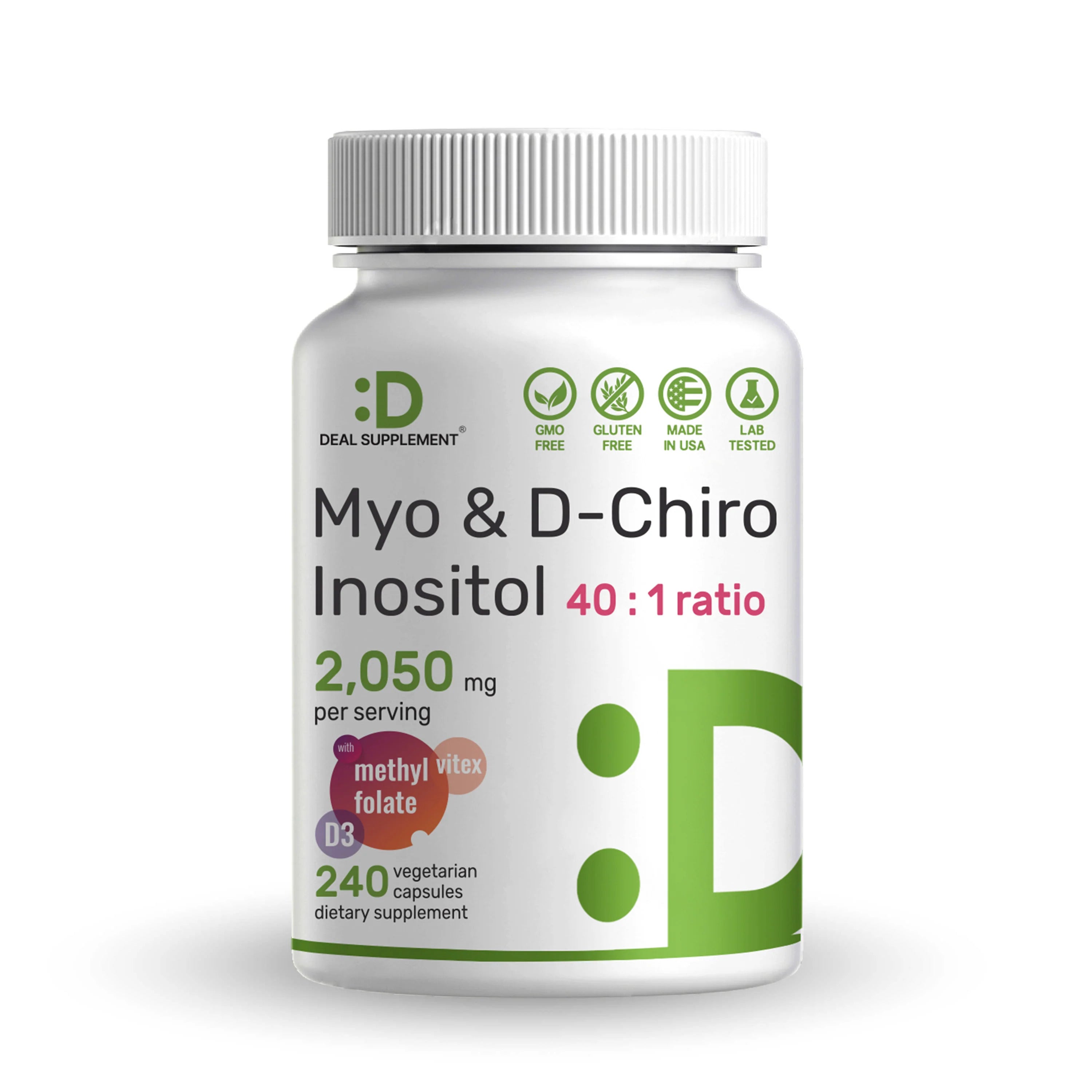 Deal Supplement Myo-Inositol Folate D-Chiro Inositol 40:1 ratio 2050 M ...
