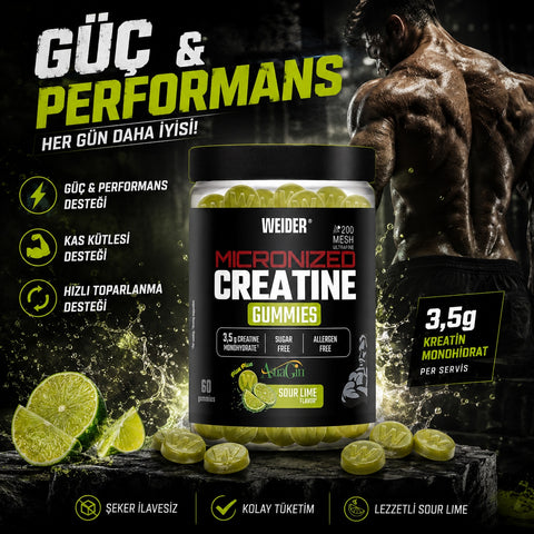 Weider %100 Creapure Creatine 60 Gummies
