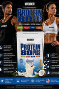 Weider 80 Plus Casein & Isolate & Whey & Egg Protein Tozu 500 gram - Coconut - Supplementhane
