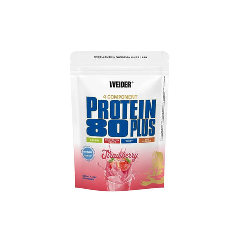 Weider 80 Plus Casein & Isolate & Whey & Egg Protein Tozu 500 gram - Strawberry - Supplementhane